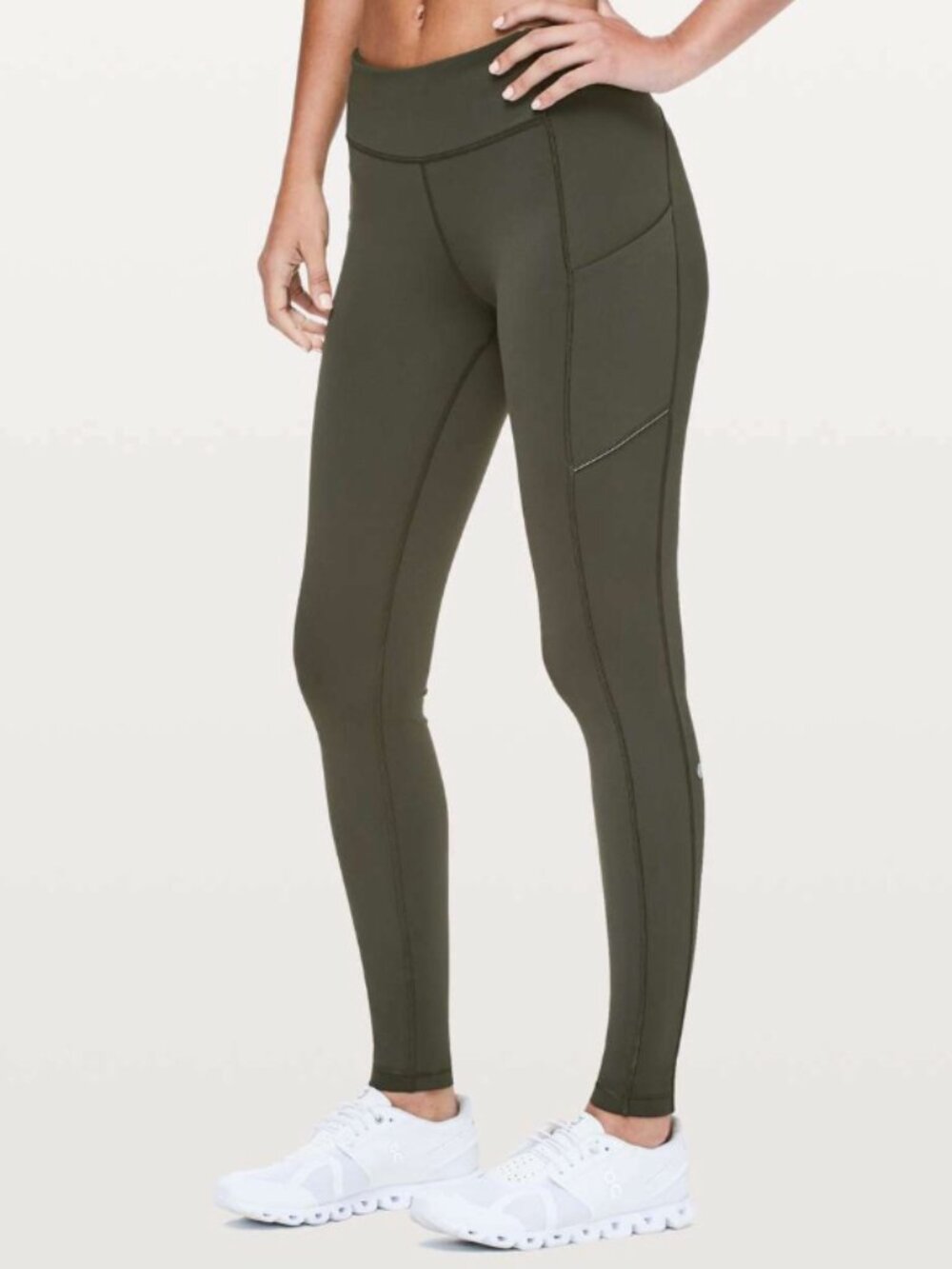 Lululemon Speed Up Tight 28" Dark Olive, Size 6, 28"